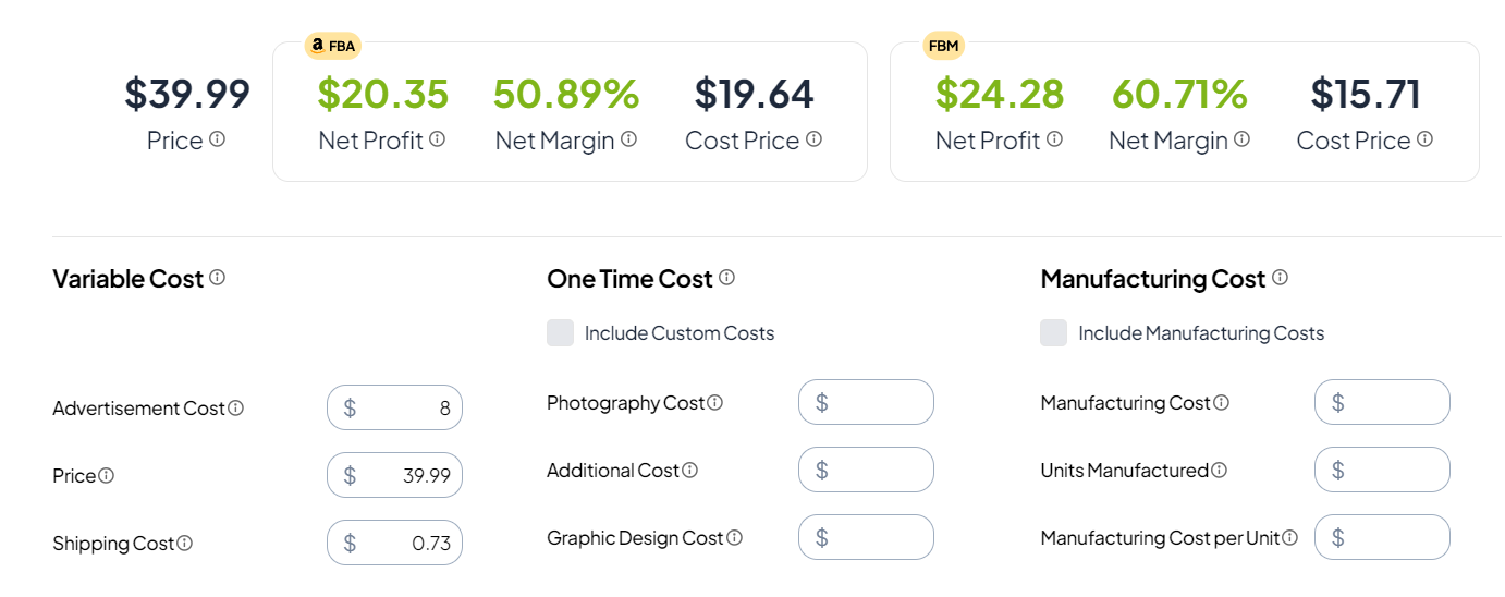 Cost Breakdown