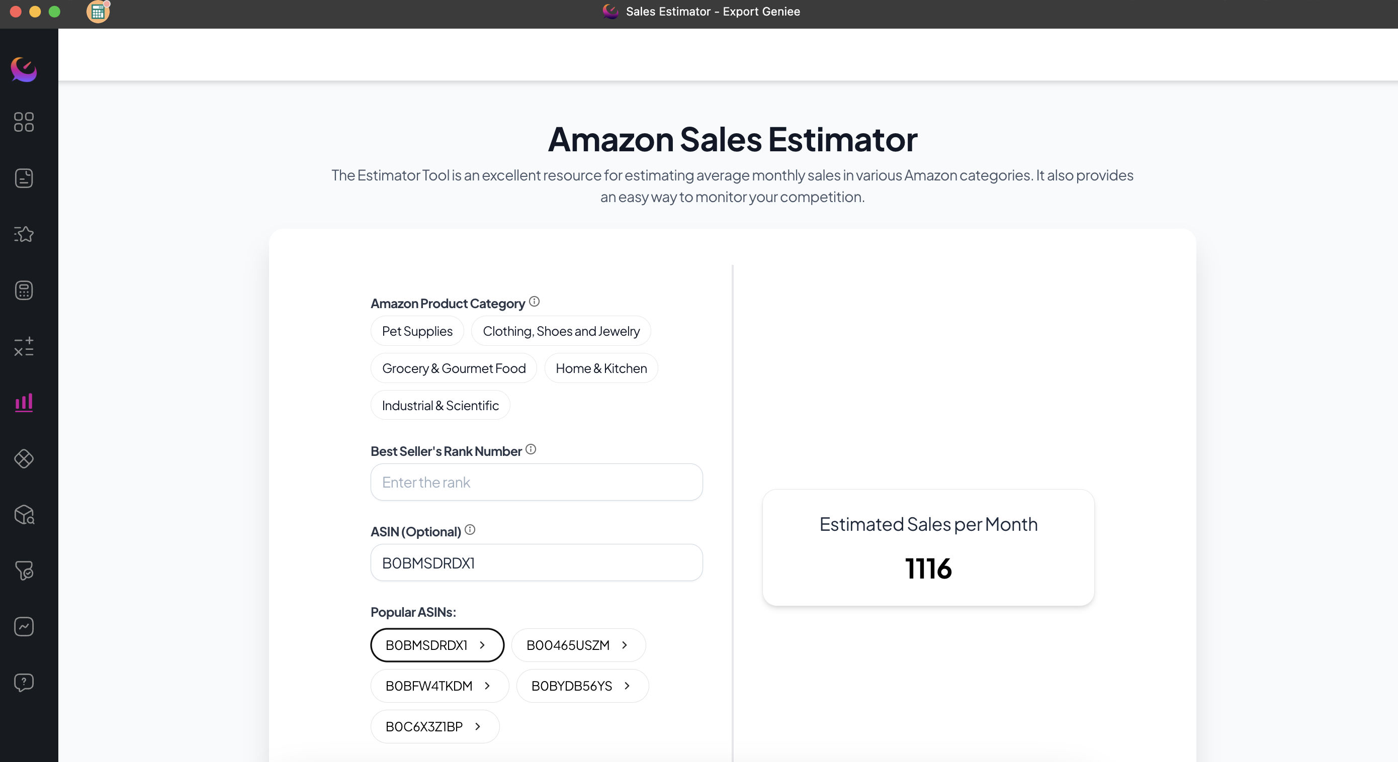 Sales Estimator Preview